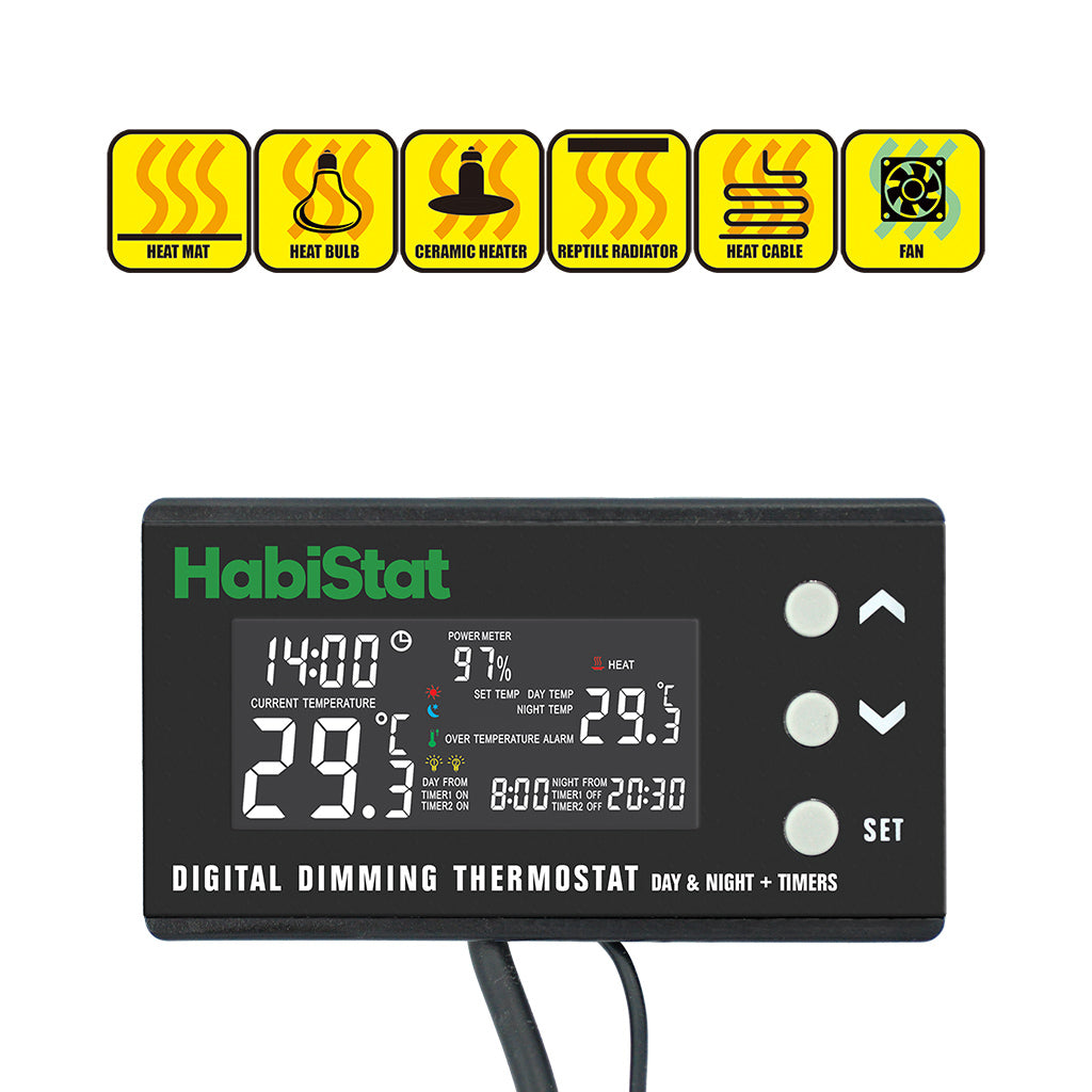 HabiStat Digital Dimming Day/Night Thermostat + Timer